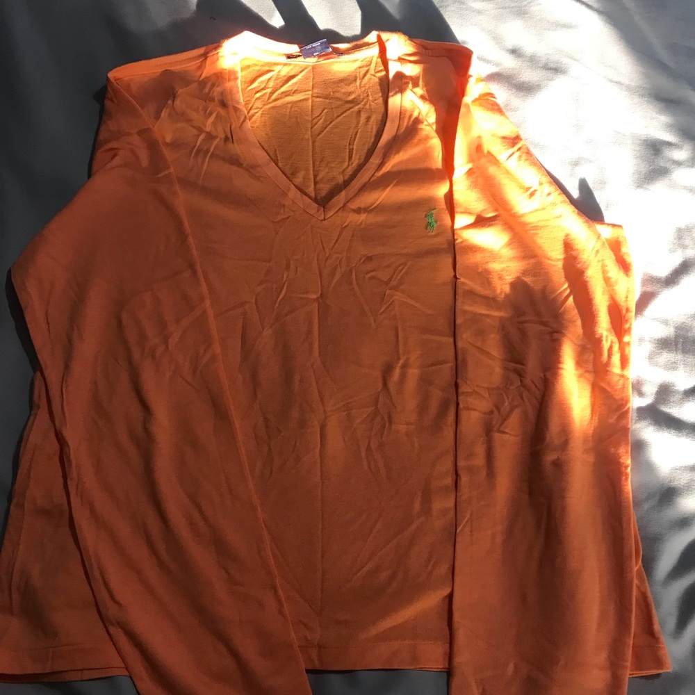 NWOT Orange Ralph Lauren Polo long sleeve T-shirt